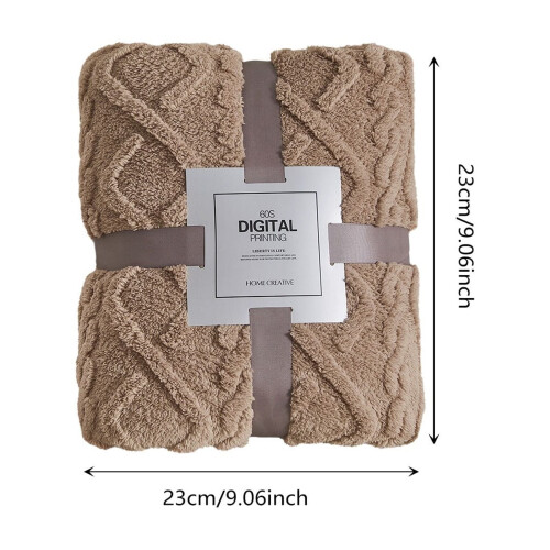 Fleecefilt Beige Sammet Jacquard 125x150 cm 1