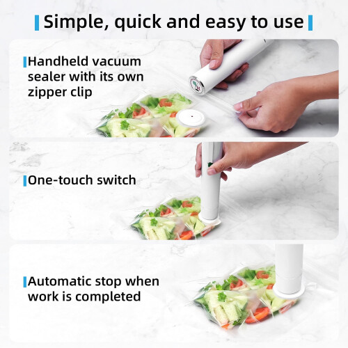 Handheld Vacuum Sealer with 10 Reusable Bags 1