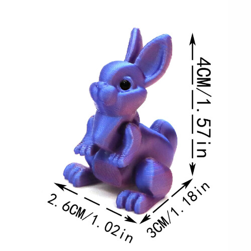 1,6-tommers 3D-trykt kanin-påskeeggpynt 1
