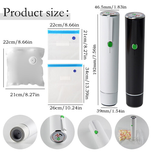 Compact Vacuum Sealer Machine with 10 Bags 2