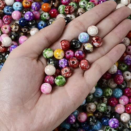 300/400/500/600 τεμάχια 8 χιλιοστών ραγισμένες ακρυλικές χάντρες διαχωριστικού, που 2