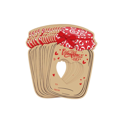 Cartes de Saint-Valentin en forme de bocal Mason (30 pièces) 1