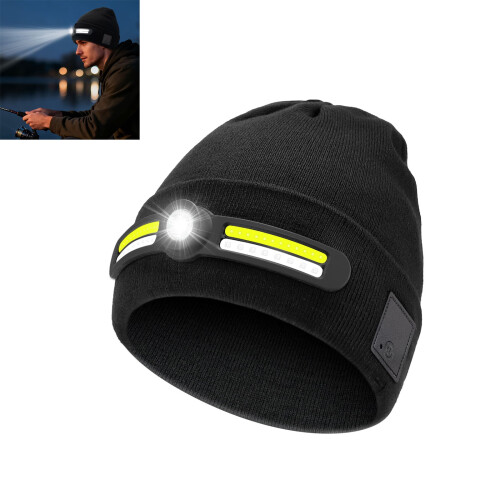 Wiederaufladbare LED-Strickmütze mit 4 Lichtmodi 1
