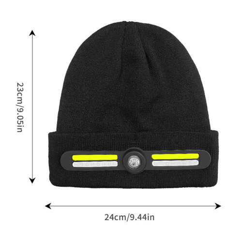 Wiederaufladbare LED-Strickmütze mit 4 Lichtmodi 2