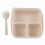 Boîte à goûter Bento à 3 compartiments réutilisable 4