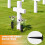 2-Pack Square Cemetery Flower Holder with Drainage & Long 3