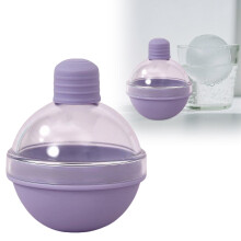 Paarse ijsbolmaker in de vorm van een gloeilamp, 3D plastic vriesvorm voor whiskycocktails, decoratie voor thuisbar, origineel drankaccessoire,