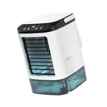 Mini climatiseur portable, humidificateur, ventilateur de refroidissement, chargement USB, éclairage LED 7 couleurs pour chambres et bureaux.