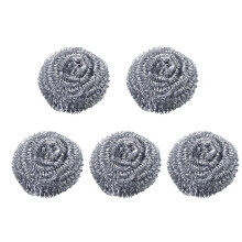 Stainless Steel Cleaning Balls (5Pcs), Heavy-Duty Steel Wool Scrubber Sponge for Pots, Pans, Stoves, Grills – Compatible with Brillo Pad