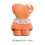 Bear Dish Towel Set Soft Orange Kitchen Towel 3