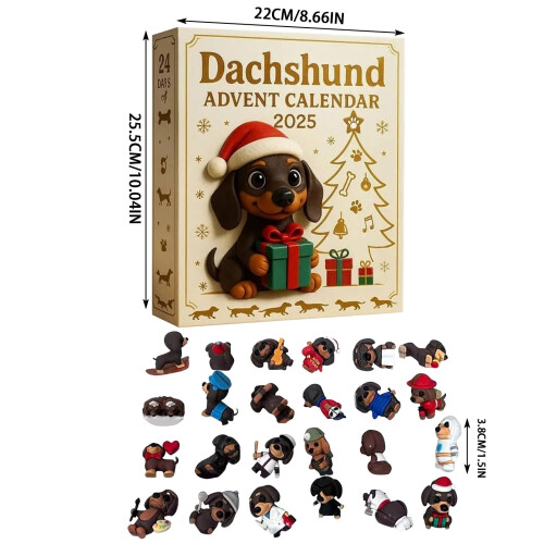Jule Dachshund Adventskalender 2025 24 dage 2