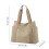 Τσάντα Tote από καμβά 21,65x15,35x5,51 ίντσες, ευρύχωρη τσάντα ώμου ταξιδιού, θήκη για 3