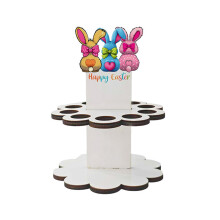 Easter Money Holder & 3-Tier Cash Cake Stand – Wooden Gift Money Display for Birthday, Party, Compatible with Cash Cakes