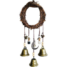 Pendentifs carillons éoliens vintage sorcière (chauve-souris/dragon/oiseau/lapin/loup) – Décoration extérieure d'Halloween, cadeau mystérieux