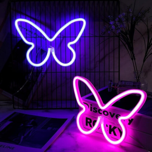 LED Butterfly Neon Wall Light – USB Powered, Lightweight 2