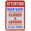 Μπλε & Κόκκινη Διακοσμητική Πλακέτα Προειδοποίησης "Κρατήστε την Πύλη Κλειστή & 1