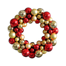 Guirlanda de Natal com Bolas de Glitter, Bolas Douradas Inquebráveis, Guirlanda Natalina Espessa para Porta, Parede, Lareira, Decorações para