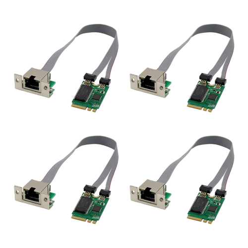 Κάρτα δικτύου 4X Mini PCIE M.2A+E σε RTL8111F Gigabit Ethernet Κάρτα δικτύου RJ45Ethernet μίας θύρας, 1