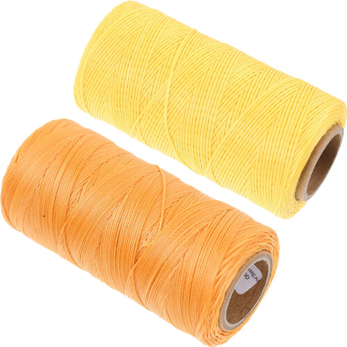 Gewachstes Polyester-Nähgarn – Erdbraun, 2 Rollen