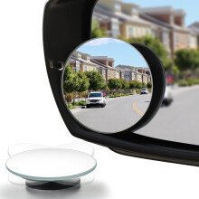 Dödvinkelspegel, 2" runda HD-glas ramlösa konvexa backspeglar exteriöra tillbehör med vidvinkeljusterbar spak för bil, SUV och lastbilar,