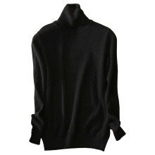 Suéter feminino de gola alta em tricô, macio e confortável, estilo casual, manga longa, ideal para o dia a dia em climas frios, Z01Preto, Tamanho G