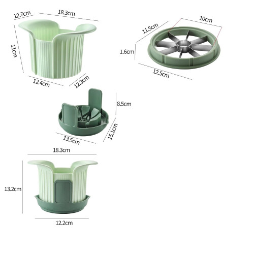 Coupe-pommes et tomates avec support, 8 tranches, inox 1