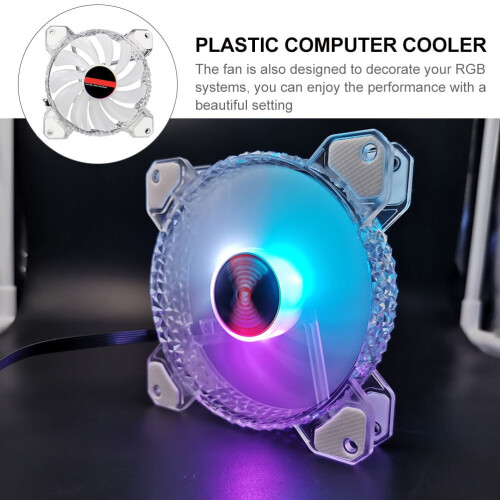 Rgb Lighting Computer Case Fan with Durable ABS Material and Quiet Cooling Performance 2