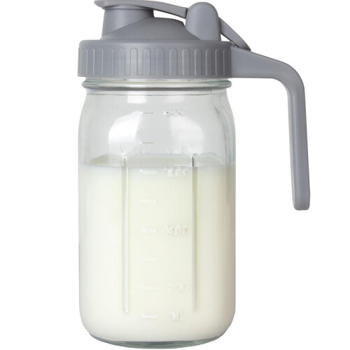 Γυάλινη κανάτα με καπάκι 64oz 2-Quart φαρδύ στόμιο 1