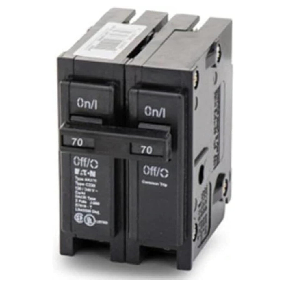 70 Amp Circuit Breaker, Double Pole 120/240V, Interchangeable Trip, Full Size, 2 Inch Wide - Electrical Panel Replacement & Upgrade 9555307489504