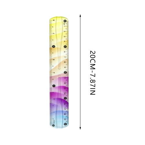 Bendable Colored Plastic Soft Ruler Flexible Measuring Tool for Home Office Drawing Measurement Needs 2