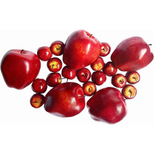 Lot de 20 pommes artificielles, faux fruits réalistes, pommes rouges appétissantes pour la décoration de la maison, de la table de cuisine ou d'un