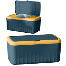 Moderne bureau tissuebox met deksel, dispenser voor gezichtsverzorgingsproducten en servetten, rechthoekige opbergorganizer (8,66 x 4,72 x 3,14 inch)