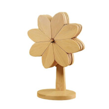 Untersetzer-Set aus Holz – hitzebeständige Topfuntersetzer mit Baum- und Windmühlenmotiv, 16 cm (6,3 Zoll), passend zur Küchen- und