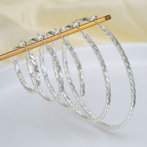 925 Sterling Silver Hoop Earrings 30–70mm 2