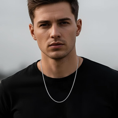 Herren-Seilkette aus Edelstahl, 2,5 mm oder 3 mm 1