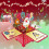 Cartão de Natal 3D com Luz e Música (1 peça) 3