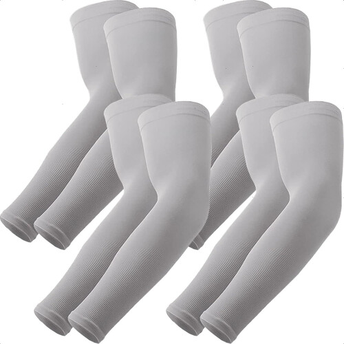 Mangas de compressão com proteção UV e resfriamento para os braços (4 pares)