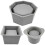 Conjunto de 3 moldes de silicone para vasos – Quadrado, Redondo e Octogonal 1