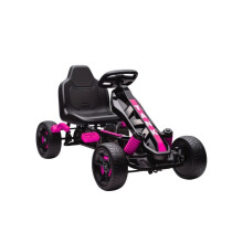 Pedal Go Kart for Kids Aged 3-6 Years, with Freewheel System, Brake, EVA Anti-Slip Wheels, Pink