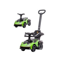 Kids 2-In-1 Lamborghini Ride-On and Stroller, with Horn - Green