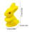 Flocked Easter Bunny Figurine, 7.7 cm, Turquoise 2