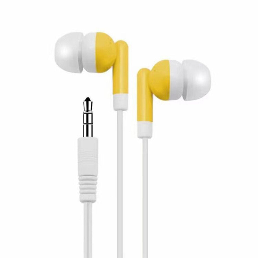 Wired In-Ear Headphones With 3.5Mm Jack, Noise Isolating Earbuds For Mobile Phone Tablet, Yellow 9399596076553