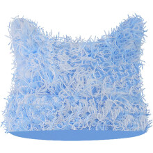 Dámska roztomilá čiapka s mačacími ušami Y2K Fuzzy Distressed Hat Grunge Emo Clothes