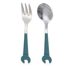Durability 304 Steel Spanner Multifunctional Spoon-green silver
