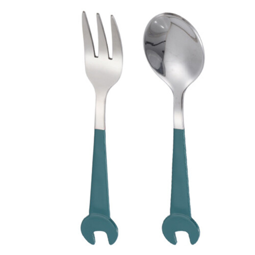 Durability 304 Steel Spanner Multifunctional Spoon-green silver