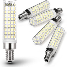 Ampoules E12 10W 6000K (culot candélabre), équivalent 100W, 1200 lm, 18,5 x 8 cm, non dimmables, lot de 5