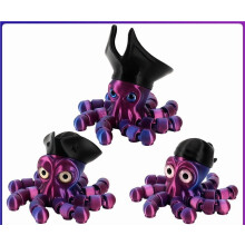 1 kpl Poseable3D-tulostettu merirosvo-mustekala liikkuvilla nivelillä, funky työpöydän luova huoneen sisustuslahjaidea Halloweeniksi