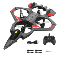 Verbeterde 8,5 inch Skyriders RC-jet met 360 flips, LED-verlichting, schuimrubberen romp en accu – compatibel met standaard RC-controllers.