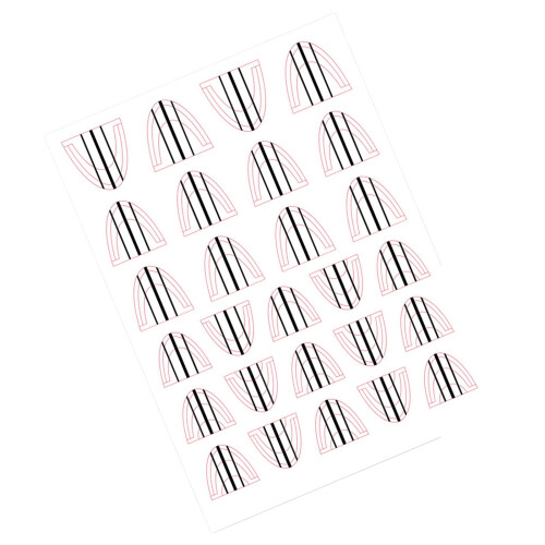 Nagelsticker, 3D-Muster, 24 Blatt