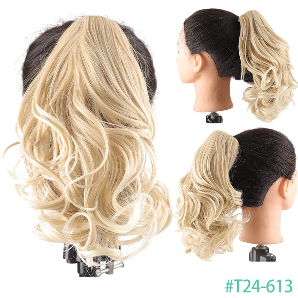 Unisex Synthetic Claw Clip In Short Ponytail Curly Pony Tail Clip-On Hair False Wig House Pony Extension Hairpiece For Women